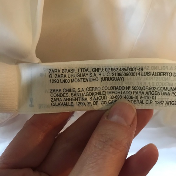 Zara Cream Wool Pea Coat size XS - Picture 9 of 14